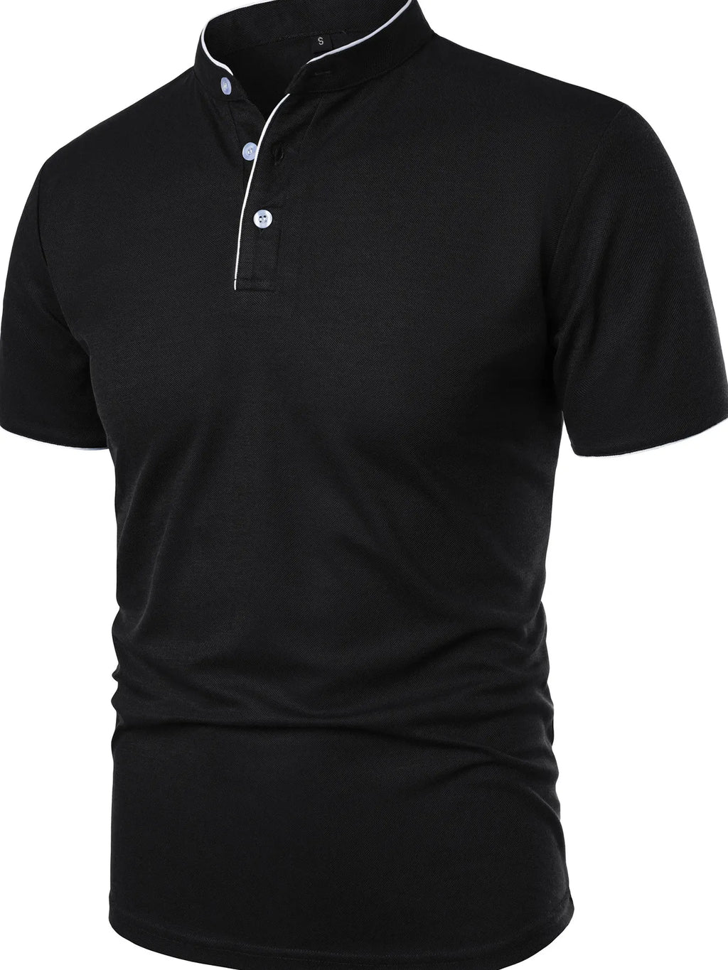 Men's Full Size Short Sleeve Contrast Trim Polo Plus Size | Tampa Bay Discounts