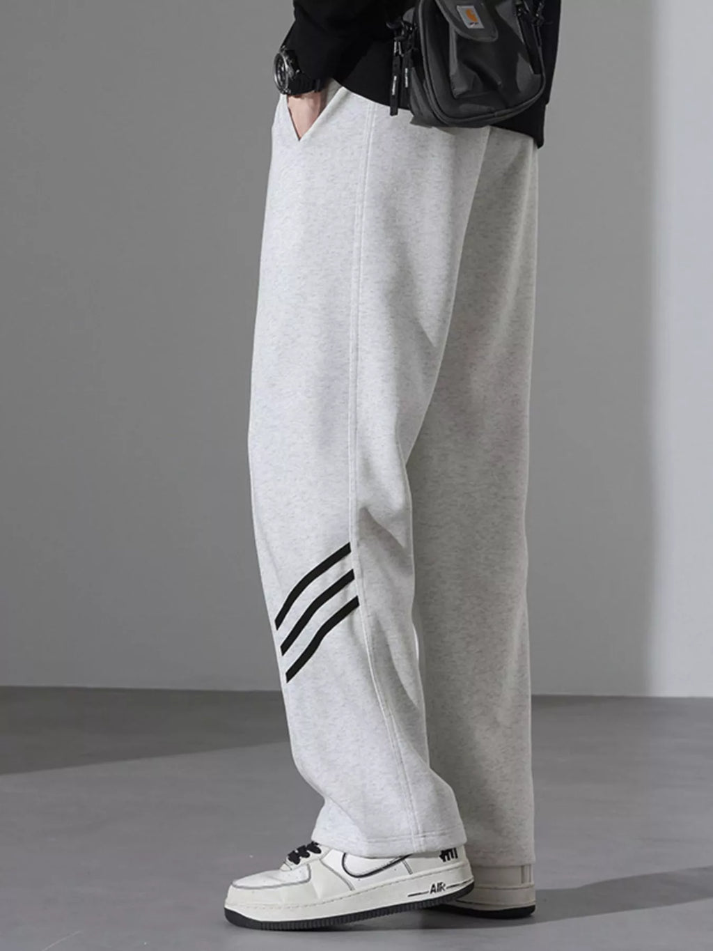 Men's Full Size Casual Loose Fit Sweatpants with Stripes Plus Size | Tampa Bay Discounts