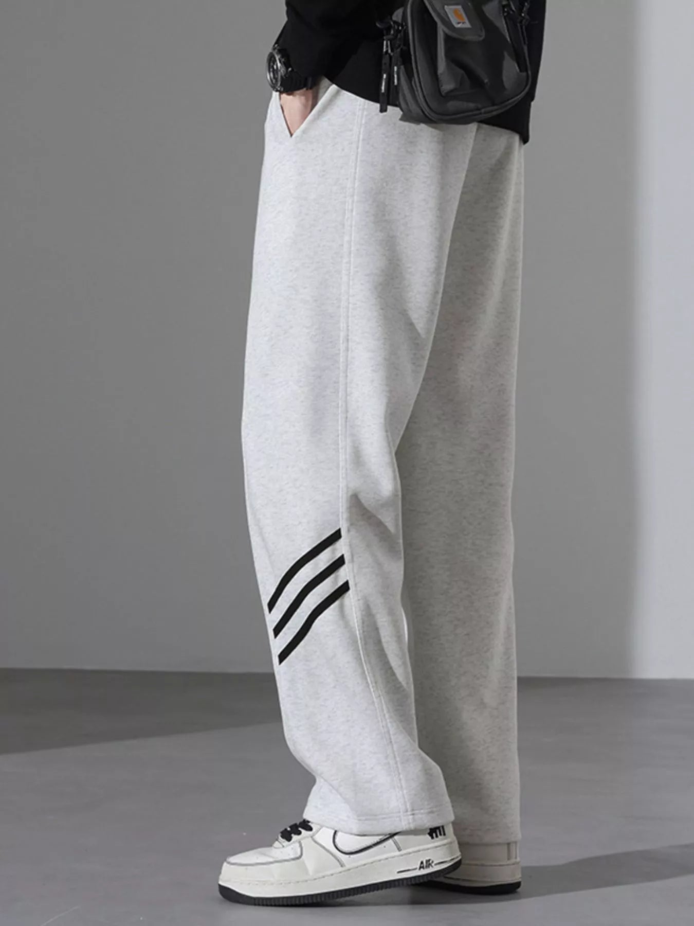 Men's Full Size Casual Loose Fit Sweatpants with Stripes Plus Size | Tampa Bay Discounts
