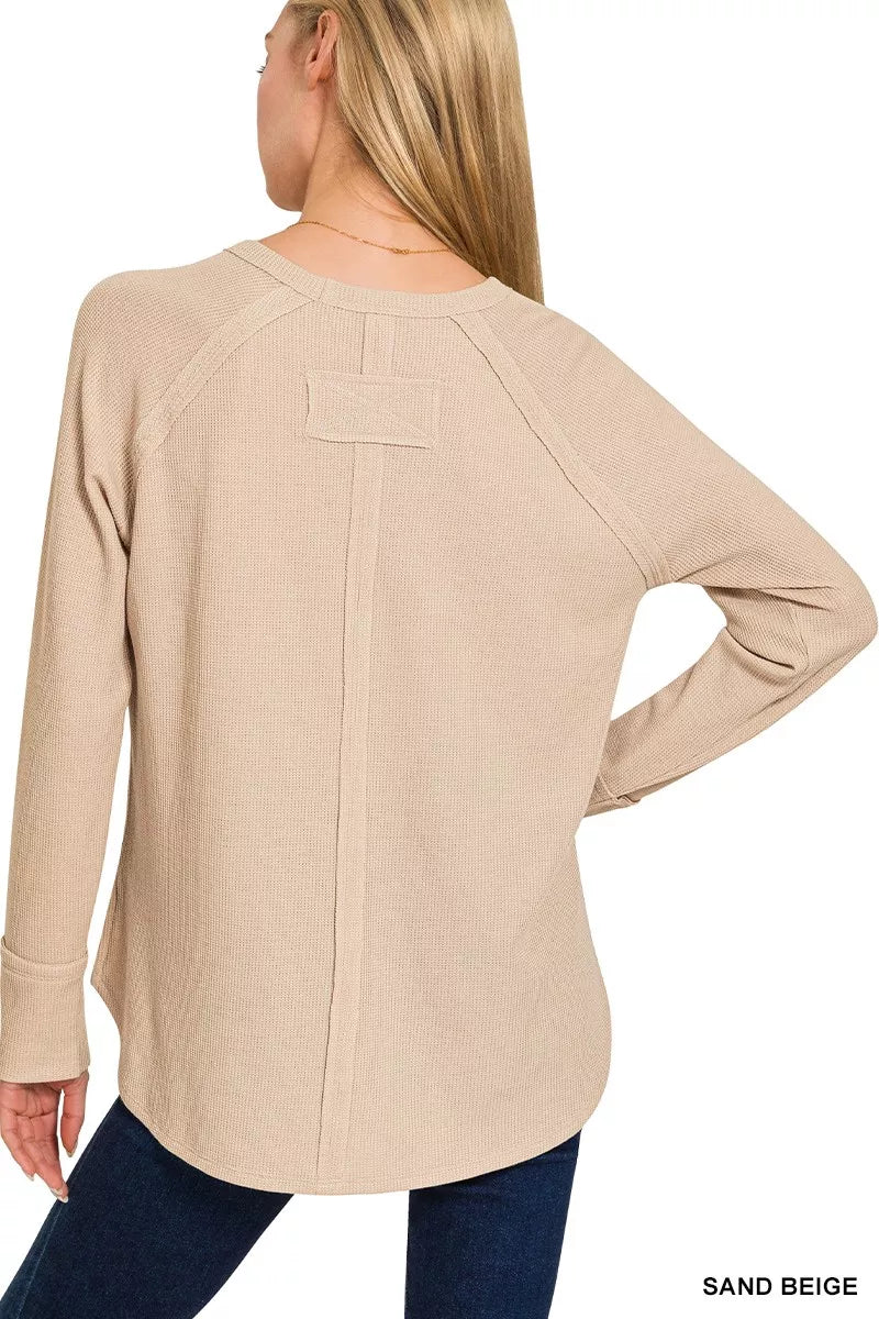 zenana-baby-waffle-long-sleeve-top-4 image 3