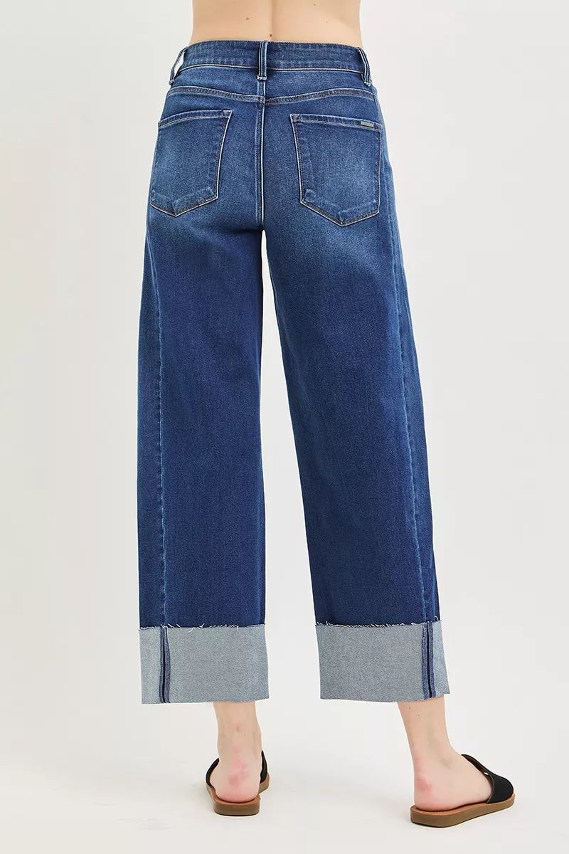 risen-full-size-slouchy-crop-barrel-cuffed-jeans-plus-size Image 2