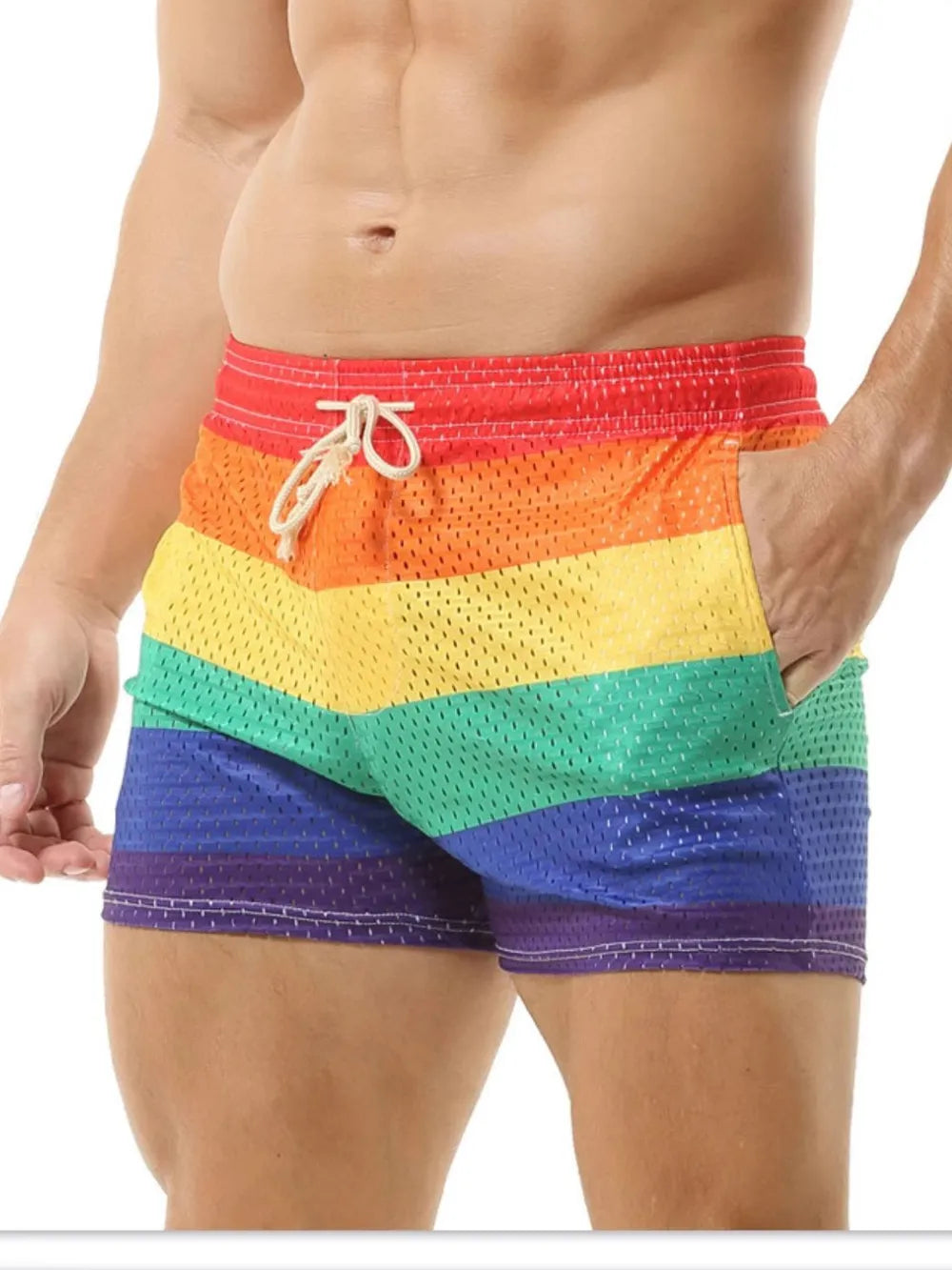 Men's Color Block Drawstring Shorts | Tampa Bay Discounts