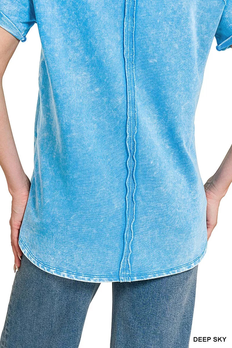 zenana-french-terry-washed-curved-hem-top-6 image 5