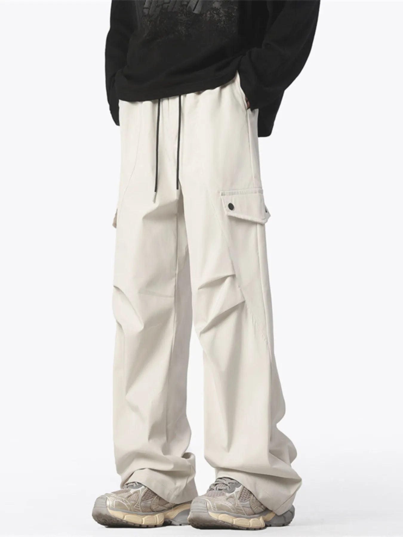 Men's Plus Size Drawstring Wide Leg Cargo Pants | Tampa Bay Discounts