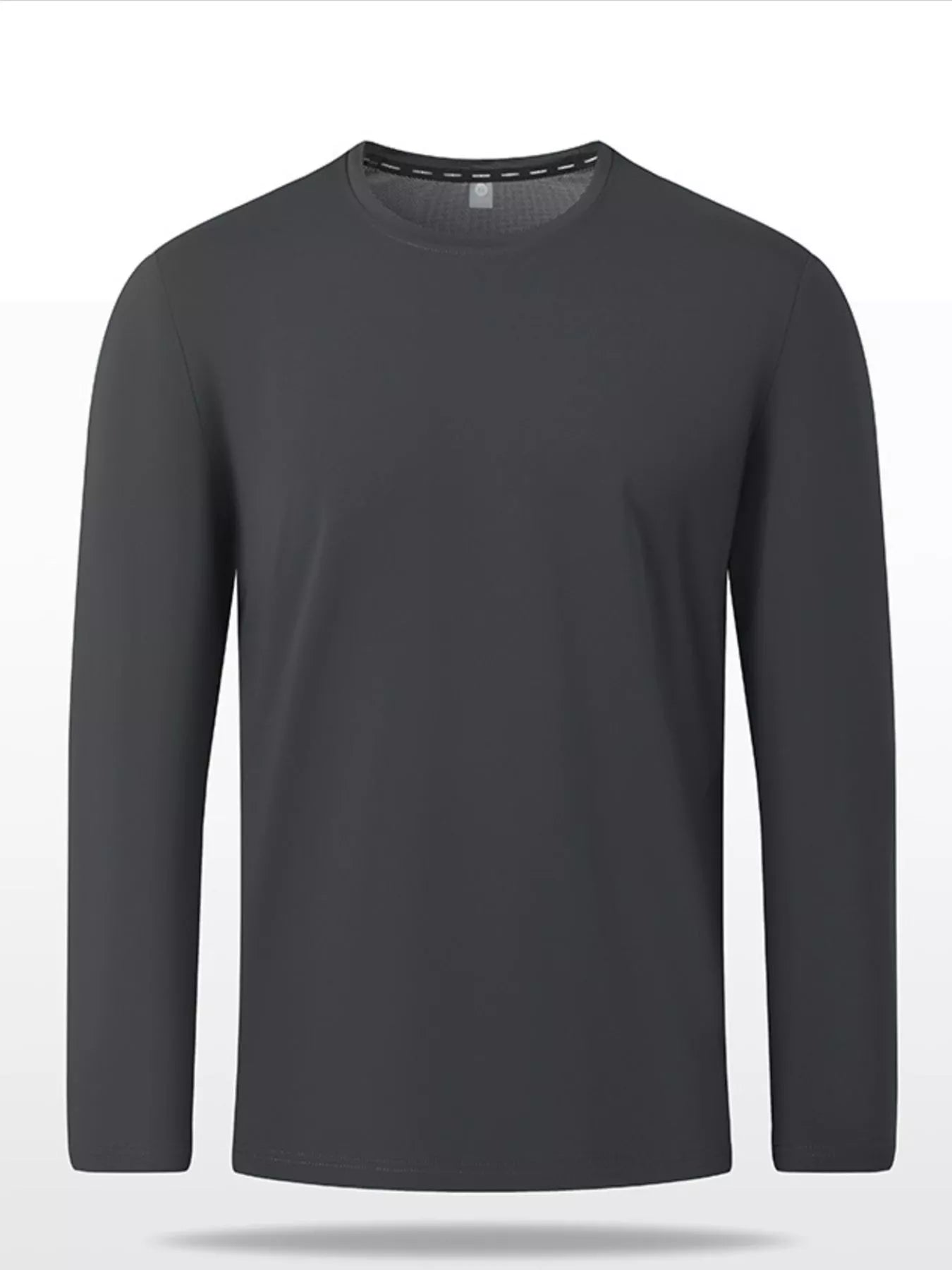 Men's Plus Size Solid Color Long Sleeve Casual T-Shirt | Tampa Bay Discounts