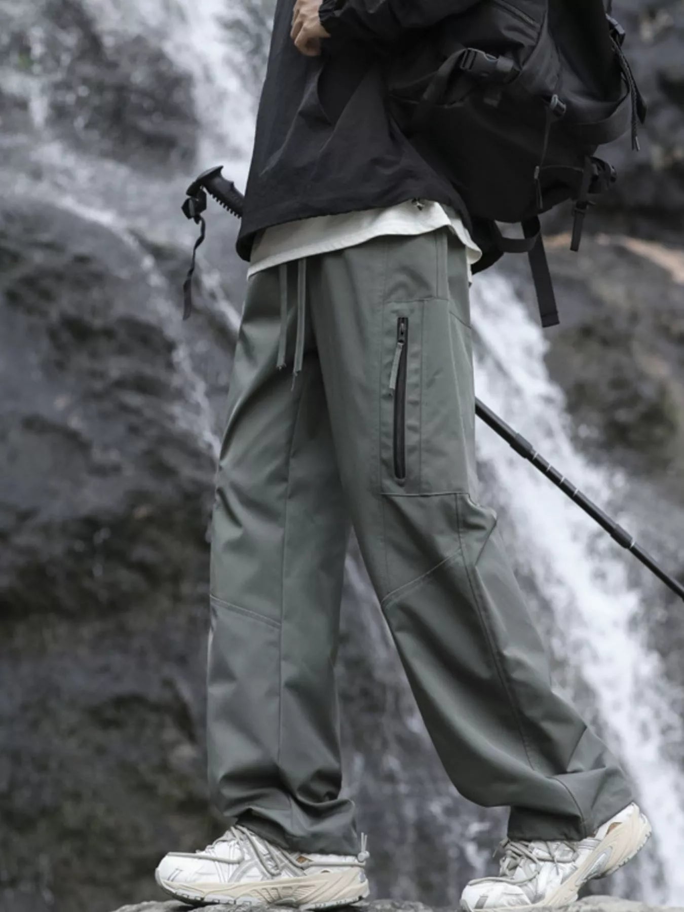 Men's Plus Size Relaxed Fit Cargo Pants with Zipper Pockets | Tampa Bay Discounts
