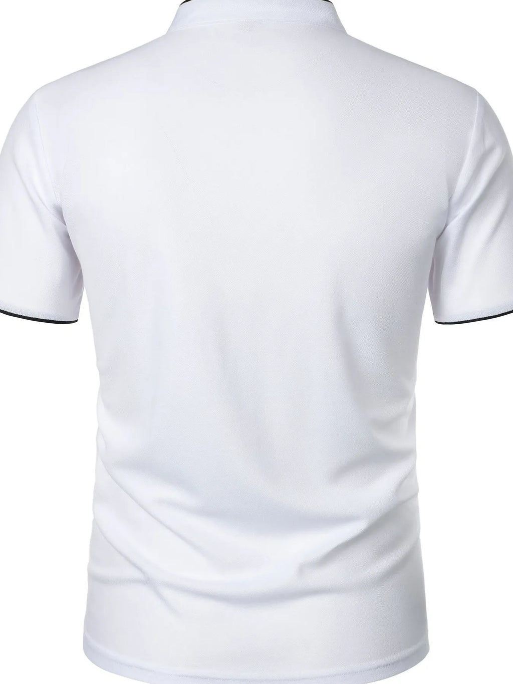 Men's Full Size Short Sleeve Contrast Trim Polo Plus Size | Tampa Bay Discounts