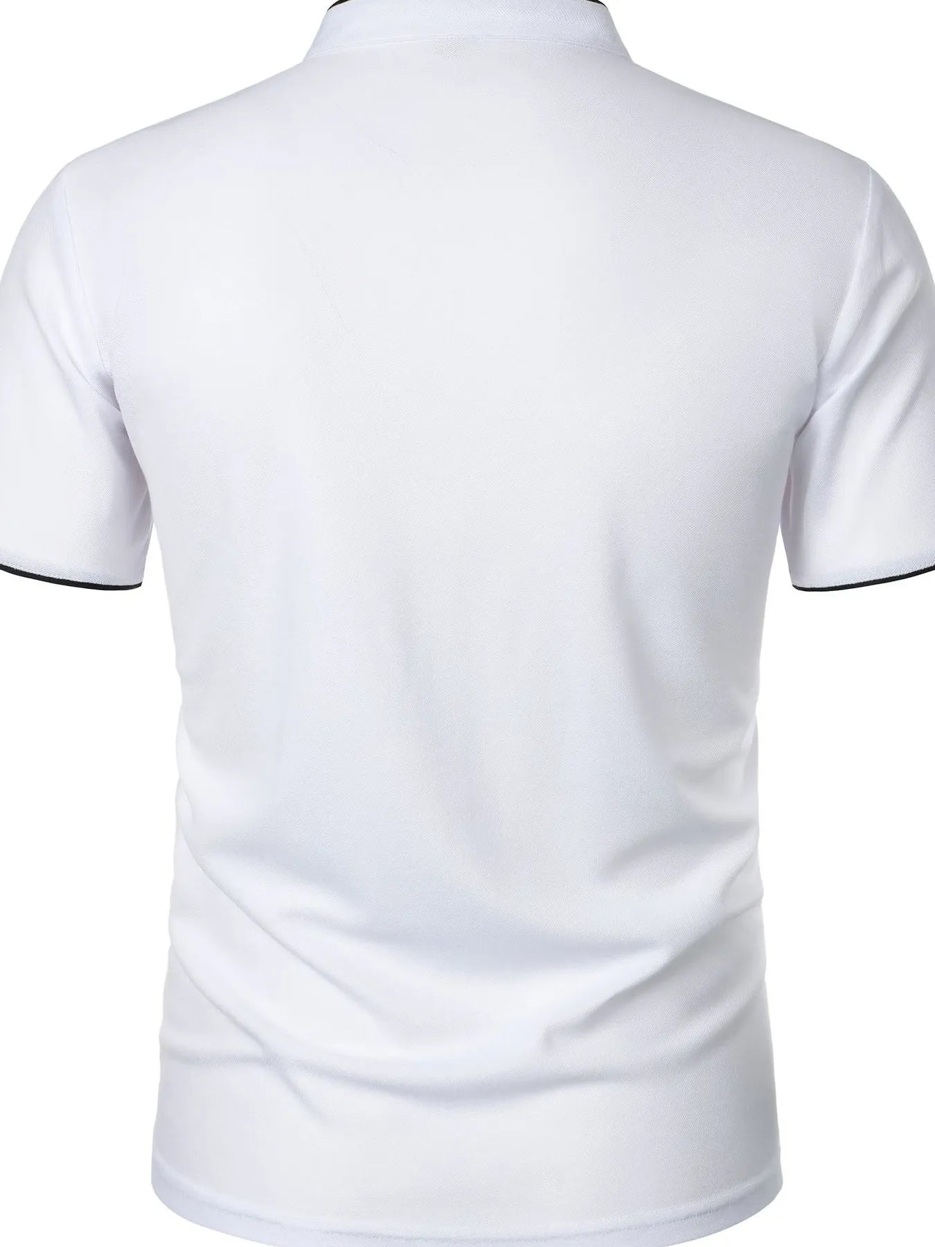 Men's Full Size Short Sleeve Contrast Trim Polo Plus Size | Tampa Bay Discounts