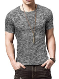 Men's Heathered Casual Round Neck T-Shirt | Tampa Bay Discounts