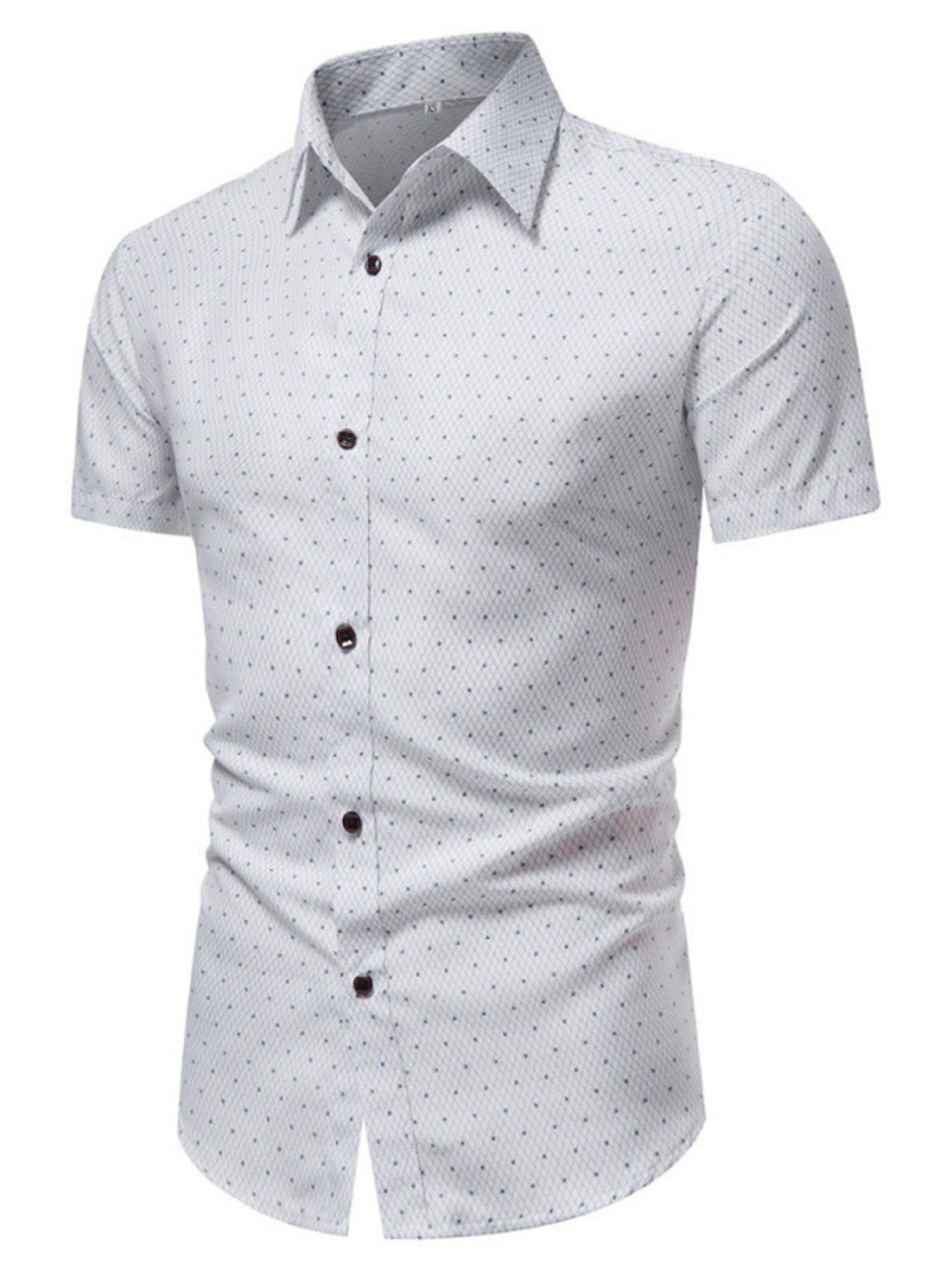 Men's Slim Fit Short Sleeve Dotted Shirt | Tampa Bay Discounts