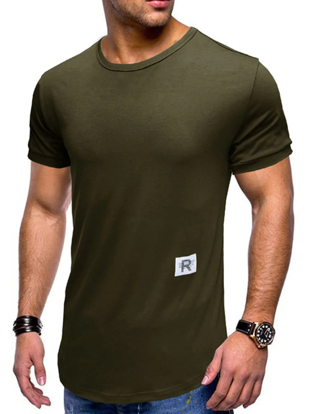 Men's Crew Neck Solid Color Basic T-Shirt | Tampa Bay Discounts