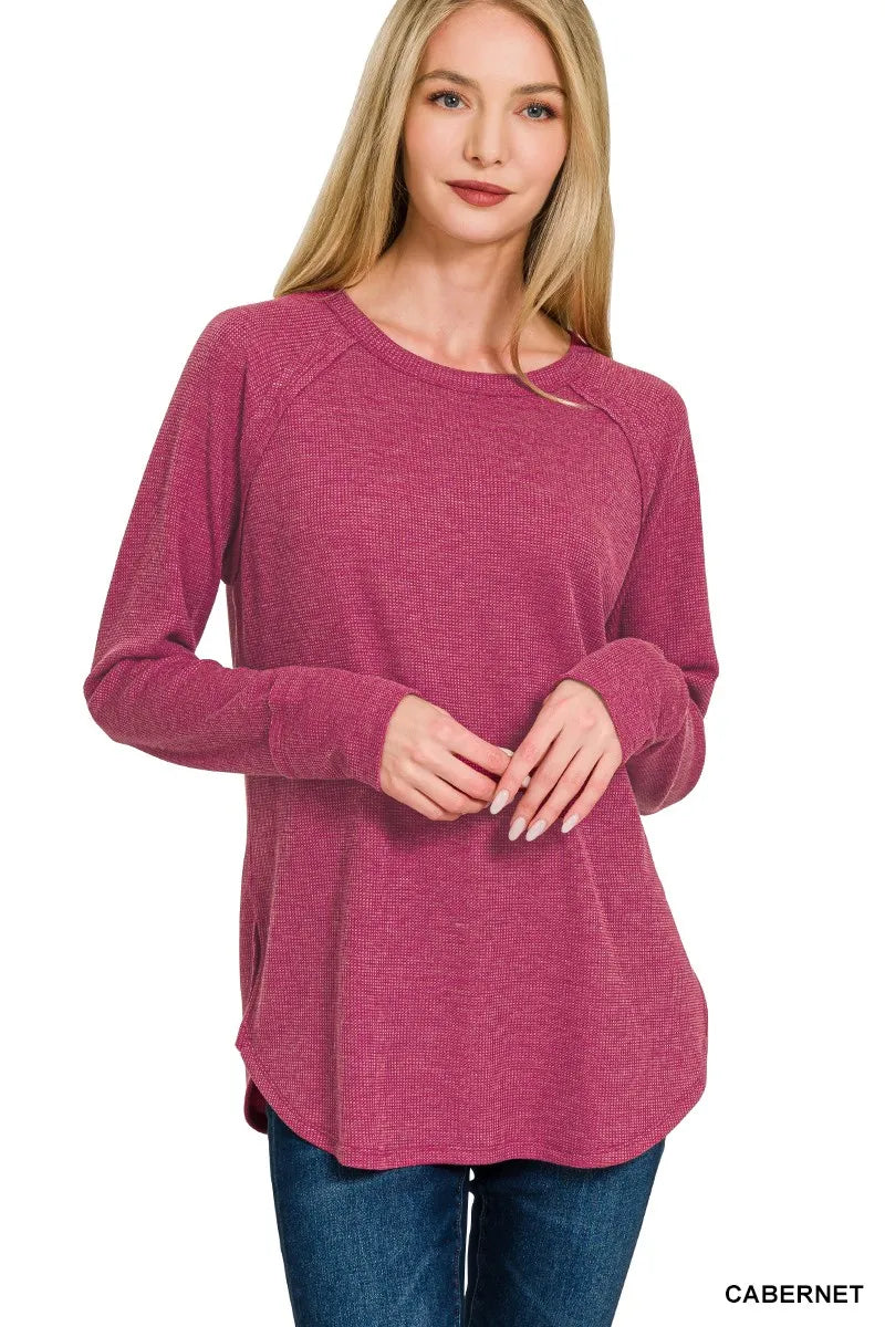 zenana-baby-waffle-long-sleeve-top image 4