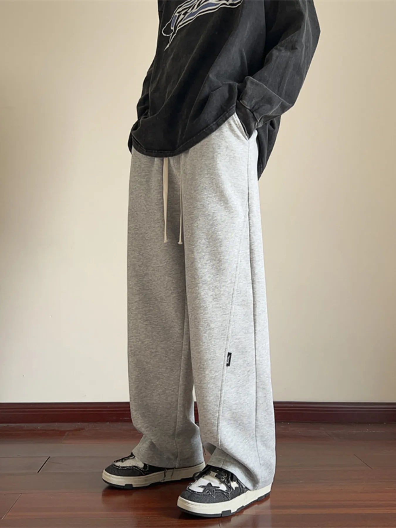 Men's Plus Size Relaxed Wide-Leg Drawstring Pants | Tampa Bay Discounts